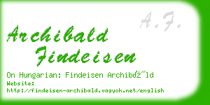 archibald findeisen business card